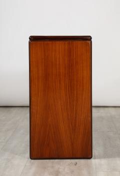Italian Modernist Wood and Chrome Console Table Italy circa 1960 - 3525046