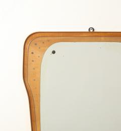 Italian Modernist Wood and Glass Mirror circa 1960 - 4783152