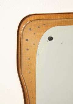 Italian Modernist Wood and Glass Mirror circa 1960 - 4783163