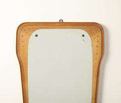 Italian Modernist Wood and Glass Mirror circa 1960 - 4783223