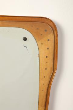 Italian Modernist Wood and Glass Mirror circa 1960 - 4783242