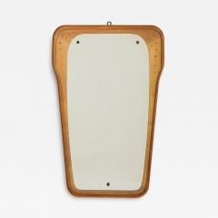 Italian Modernist Wood and Glass Mirror circa 1960 - 4788612
