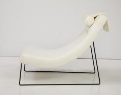 Italian Modernist Wrought Iron Chaise and Ottoman Italy circa 1960 - 3452852