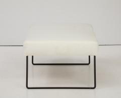 Italian Modernist Wrought Iron Chaise and Ottoman Italy circa 1960 - 3452856