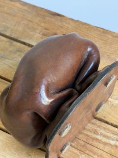 Italian Molded Leather and Copper Ashtray - 4603001