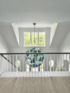 Italian Monumental Blue Green White Murano Glass Round Brass Sputnik Chandelier - 4238158