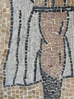 Italian Mosaic Tile Wall Plaque or Table Top of a Centurion in Wood Carved Frame - 3508412