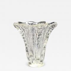 Italian Murano Art Glass Transparent Vase by Barovier Bullicante Model 1950s - 3430371