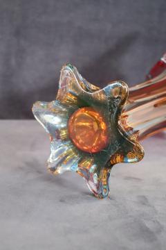 Italian Murano Artistic Glass Red Tall Vase 1960s - 3602629