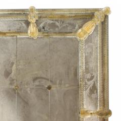 Italian Murano Etched Floral Design Wall Mirror - 2689448