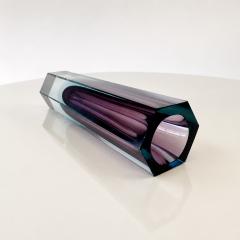 Italian Murano Faceted Sommerso Glass Vase 1960s  - 4704951