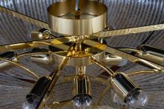 Italian Murano Glass Gold Leaves Modern Flush Mount or Ceiling Light - 3680292