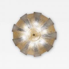Italian Murano Glass Gold Leaves Modern Flushmount or Ceiling Light - 1839914