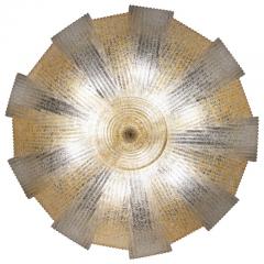 Italian Murano Glass Gold Leaves Modern Flushmount or Ceiling Light - 3125941
