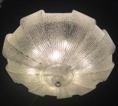 Italian Murano Glass Leaves Modern Flush Mount or Ceiling Light - 1065625