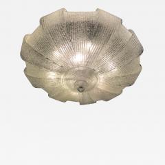 Italian Murano Glass Leaves Modern Flush Mount Or Ceiling Light