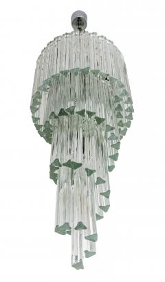 Italian Murano Glass Spiral Form Chandelier circa 1970 - 3209391