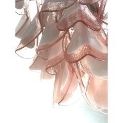 Italian Murano Glass Style Chandelier in Pink and White Color - 4385620