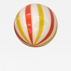 Italian Murano Glass Swirlings Sphere Flush Mount in 70s Style - 4351987
