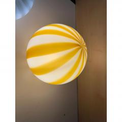 Italian Murano Glass Swirlings Sphere Flush Mount in 70s Style - 4602664