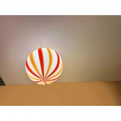 Italian Murano Glass Swirlings Sphere Flush Mount in 70s Style - 4602666