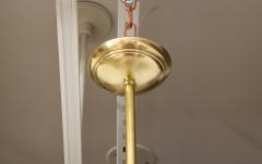 Italian Murano Glass and Brass Globe Chandelier circa 1960 - 3089513