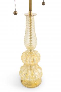 Italian Murano Gold Dusted Glass Table Lamp - 1377467