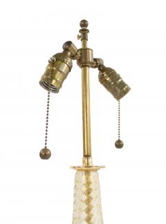 Italian Murano Gold Dusted Glass Table Lamp - 1377471
