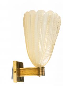 Italian Murano Gold Dusted Glass Wall Sconces - 1377168