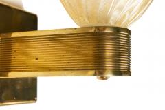 Italian Murano Gold Dusted Glass Wall Sconces - 1377169