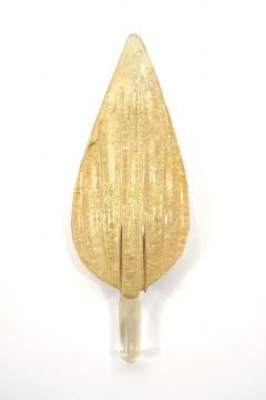 Italian Murano Gold Dusted Glass Wall Sconces - 1377590