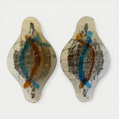 Italian Murano Mazzega Wall Sconces circa 1970 - 4561800