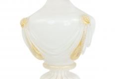 Italian Murano Neoclassic White Glass Table Lamps - 1377162