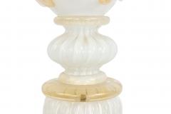 Italian Murano Neoclassic White Glass Table Lamps - 1377163