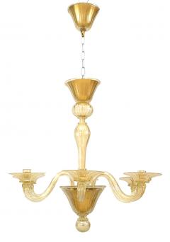 Italian Murano SOMMERSO Gold Dusted Glass Chandeliers - 738510