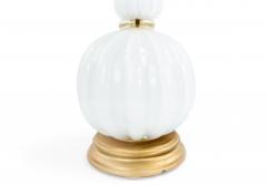 Italian Murano White Gold Dusted Glass Table Lamp - 1378035