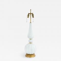 Italian Murano White Gold Dusted Glass Table Lamp - 1382849