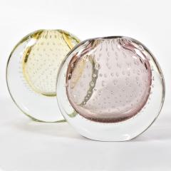 Italian Murano bubble vases in lemon or lilac - 1173981