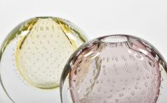 Italian Murano bubble vases in lemon or lilac - 1173982