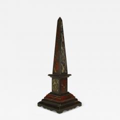 Italian Neo Classic Black Marble Obelisk - 4332394
