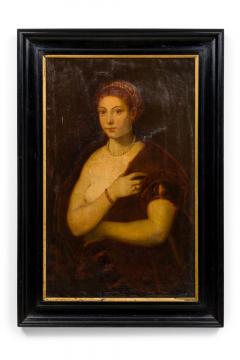 Italian Neo Classic Draped Lady Portrait - 4516990