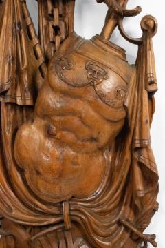 Italian Neo Classic Fruitwood Trophy Wall Plaque - 4198141