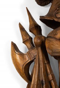 Italian Neo Classic Fruitwood Trophy Wall Plaque - 4198143