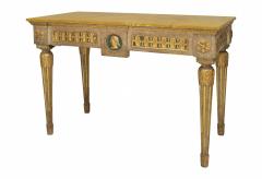 Italian Neo Classic Gilt Marble Top Console Table - 2799286