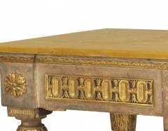 Italian Neo Classic Gilt Marble Top Console Table - 2799289