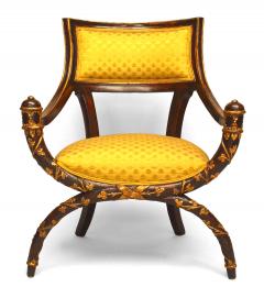 Italian Neo Classic Lacquered Arm Chair - 1403149