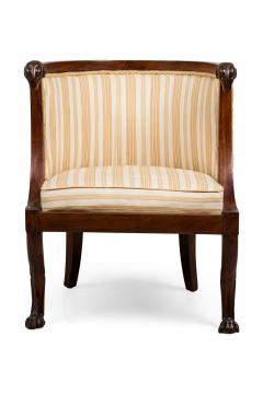 Italian Neo Classic Lion Head Walnut Chair - 4650255