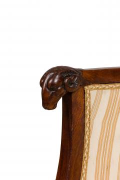 Italian Neo Classic Lion Head Walnut Chair - 4650269