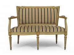 Italian Neo Classic Striped Loveseat - 1419081