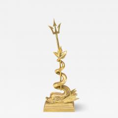 Italian Neo Classic Style Gilt Trident Doorstop - 4522484